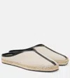 Totême Leather-trim Espadrille Slippers In White