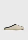 Totême Leather-trim Espadrille Slippers In Ecru,black