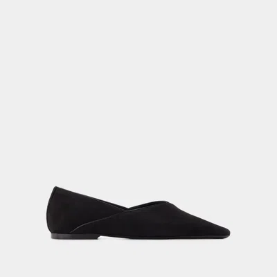 Totême The Everyday Flat Ballerinas - Toteme - Suede - Black