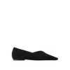 Totême The Everyday Ballet Flats In Black Suede