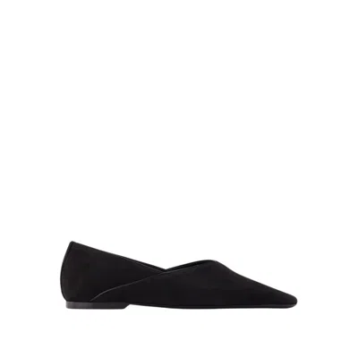 Totême The Everyday Ballet Flats In Black Suede