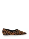 TOTÊME 'THE EVERYDAY FLAT' BROWN BALLET FLATS WITH LEOPARD PRINT IN LEATHER WOMAN