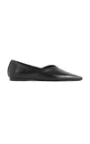 Totême The Everyday Flat Black Nappa Leather Ballerinas In Black