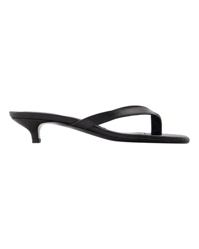 TOTÊME THE FLIP FLOP SANDALS - TOTEME - LEATHER - BLACK