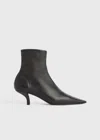 Totême Ankle High Heel Short Boots In Black