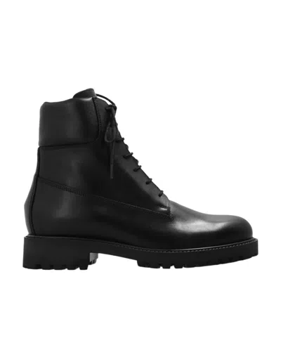 Totême The Husky Leather Boots In Black