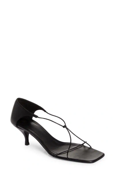 TOTÊME THE LEATHER KNOT KITTEN HEEL SANDAL