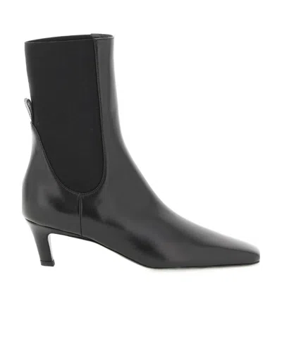 TOTÊME TOTÊME MID-HEEL SQUARE-TOE ANKLE BOOTS