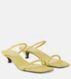 Totême The Minimalist 35 Suede Sandals In Green