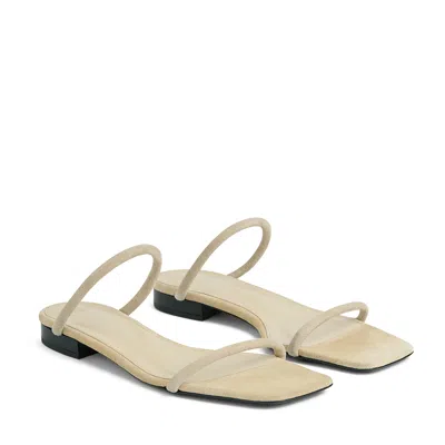 Totême The Minimalist Slides Sandal In Ecru