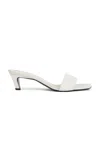 Totême 55mm Moire-effect Mules In White
