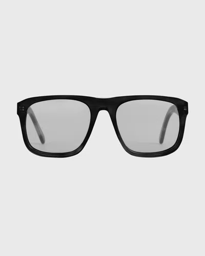 Totême The Navigator Acetate Square Sunglasses In Black