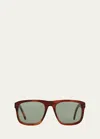 Totême The Navigator Acetate Square Sunglasses In Brown