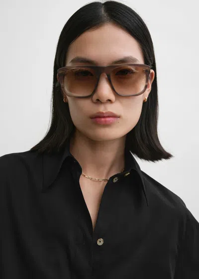 Totême The Navigators Sunglasses Bark In Brown
