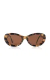 Totême The Ovals Acetate Sunglasses In Brown