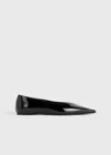 Totême Asymmetric Patent Leather Baller In Black