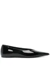 Totême Asymmetric Patent Leather Baller In Black