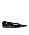 Totême Asymmetric Patent Leather Baller In Black