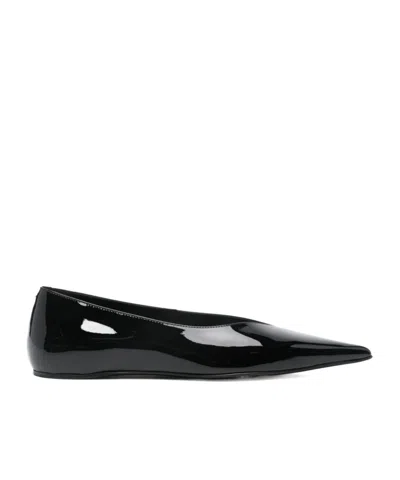 TOTÊME THE PATENT ASYMMETRIC BALLET FLATS