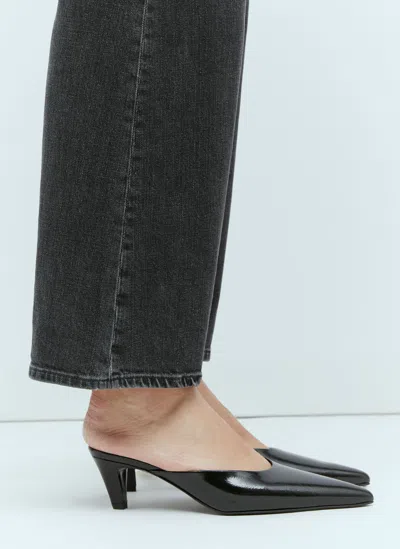 Totême The Patent Leather Mules In Black