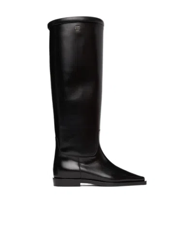 TOTÊME TOTÊME SQUARE-TOE RIDING KNEE-HIGH BOOTS