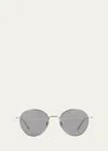 Totême The Rounds Stainless Steel Round Sunglasses In Silver