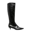 Totême 40 High Boots In Nappa Leather In Black
