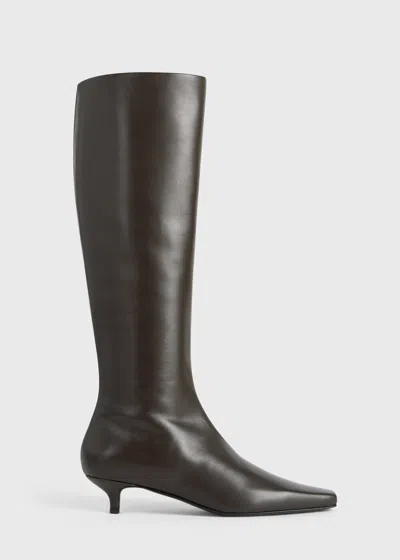 Totême The Slim Knee-high Boot Bark