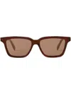Totême The Classics Square-frame Acetate Sunglasses In Brown