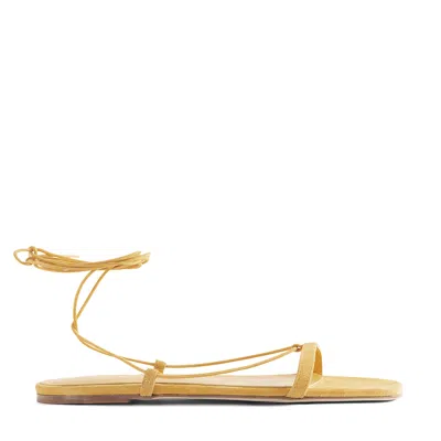 Totême The Suede Tie Sandal Cornsilk