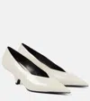 Totême The Wedge Heel 55 Leather Pumps In White