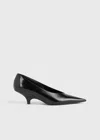 Totême Sharp Leather Kitten-heel Pumps In Black