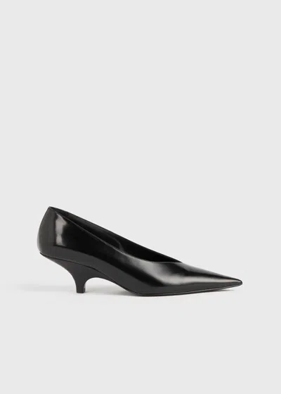 TOTÊME WEDGE-HEEL ABRASIVATO PUMPS BLACK