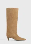 Totême Toteme The Wide Shaft Leather Boots In Caramel