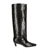 Totême Brown Croco-embossed Wide Shaft Tall Boots In Brown