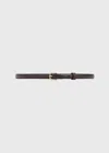 Totême Thin Leather Trouser Belt Bark In Bark