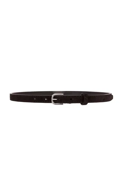 Totême Thin Suede Trouser Belt In Espresso