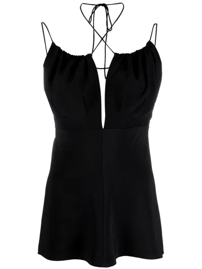 Totême Top Mit Schleifenverschluss In Black