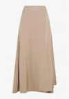 Totême Beige Tie-waist Wrap Skirt In Beige