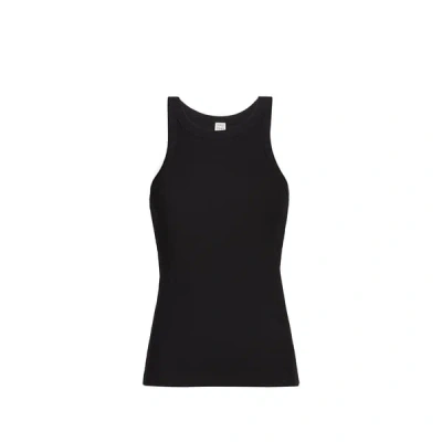 Totême 'espera' Black U Neck Rib Tank Top