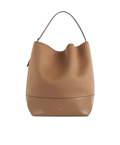 Totême Top Handle Handbag In Camel