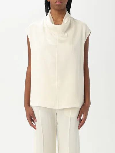 Totême Toteme Woman Top Beige Size 6 Viscose, Polyester In White