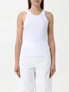 Totême Ribbed Cotton Blend Tank Top In White