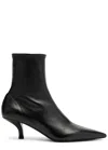 Totême Toteme 65 Leather Ankle Boots In Black