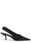 Totême Classic Leather Slingback Heels In Black