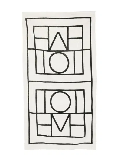 Totême Toteme Beach Towel With Jacquard Logo