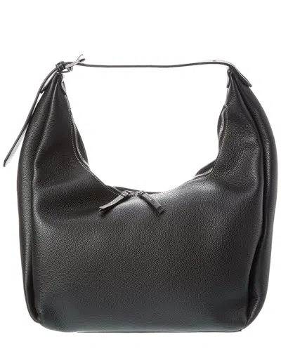 Totême Toteme Belt Leather Hobo Bag In Black
