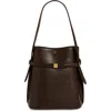 Totême Belted Bucket Bag In Brown
