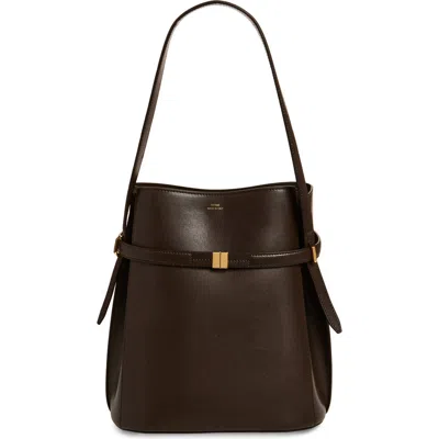 Totême Belted Bucket Bag In Brown