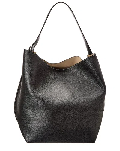 Totême Toteme Belted Leather Tote In Black